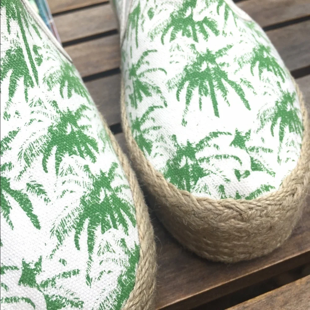 Made in Hell-A green botanical espadrilles, Sz. 9